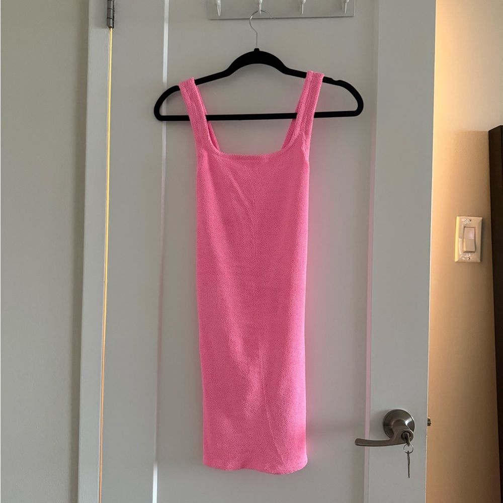 Hunza G pink dress one size